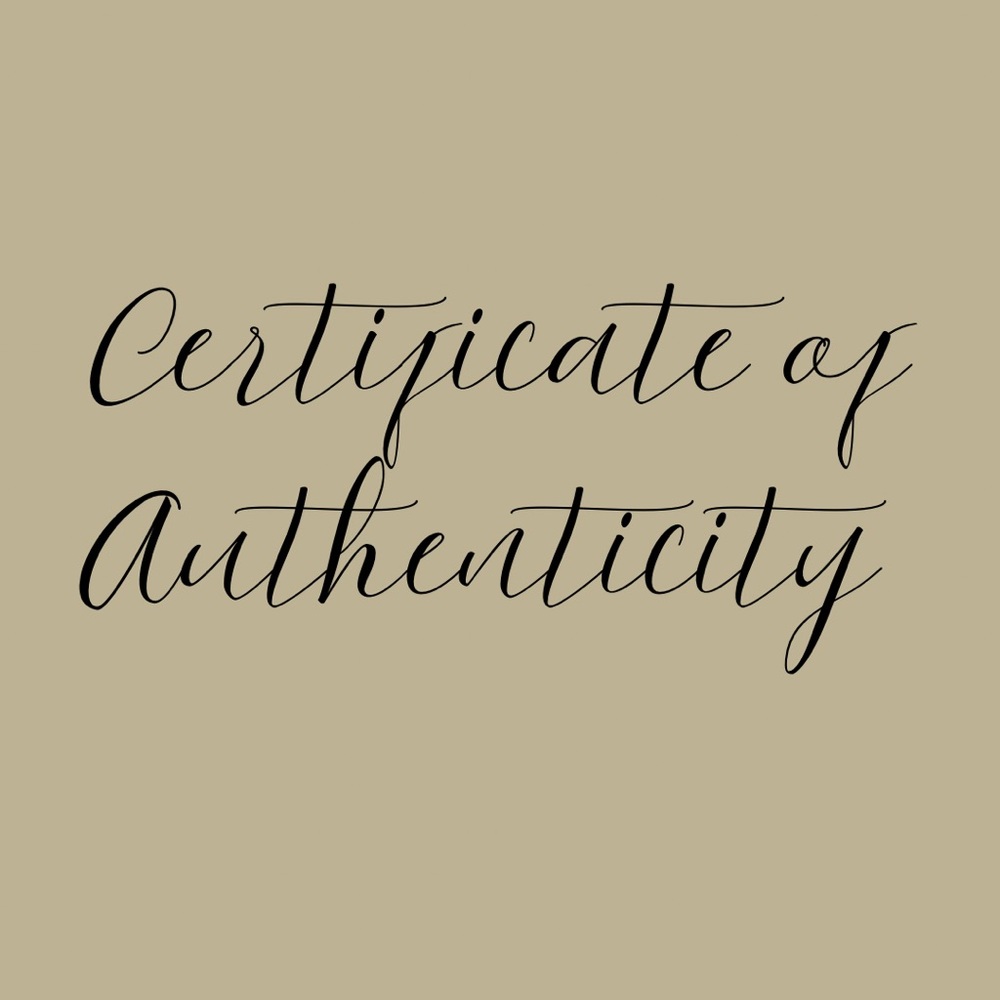 Certificate of Authenticity